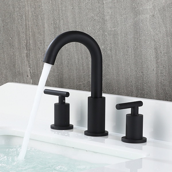 miken20mkv-v03b-1 Vòi chậu lavabo, vòi bồn tắm màu đen mờ Miken MKV-V03B