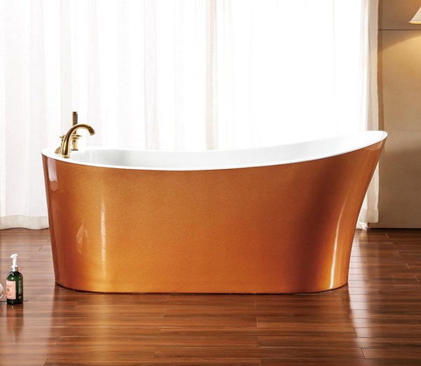 miken20mv037d-m-1-1 Bồn tắm nghệ thuật màu vàng cam Miken