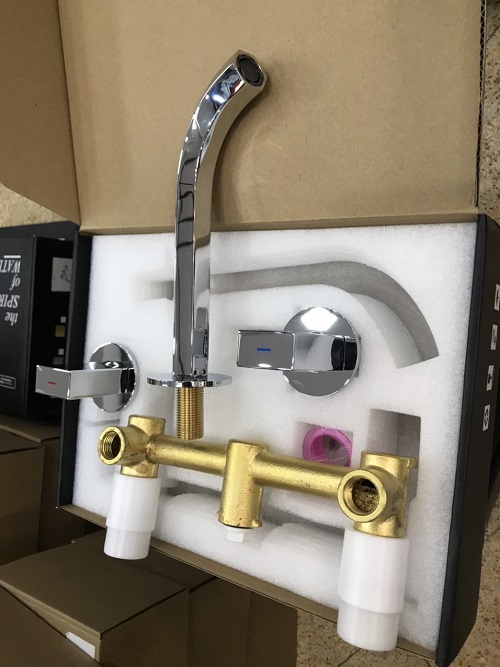 mkv-600006-1-3 Vòi chậu lavabo âm tường màu chrome Miken MKV-600006