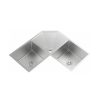 Chậu rửa bát 2 hố đặt góc NOBINOX LIKEN NL700