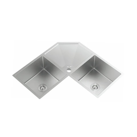 Chậu rửa bát 2 hố đặt góc NOBINOX LIKEN NL700