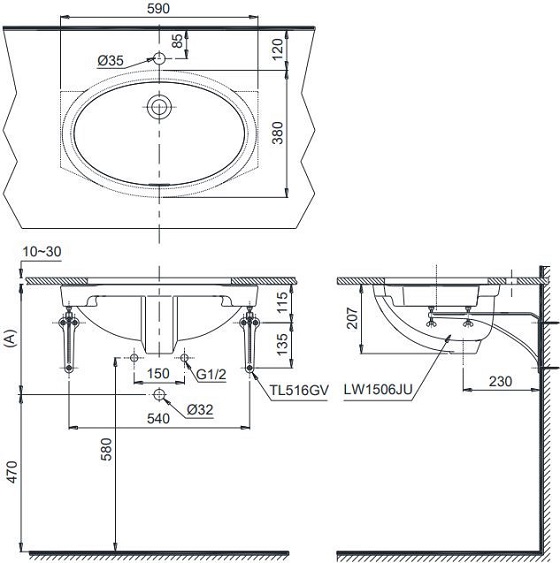 toto20lw1506v-tl516gv-bv