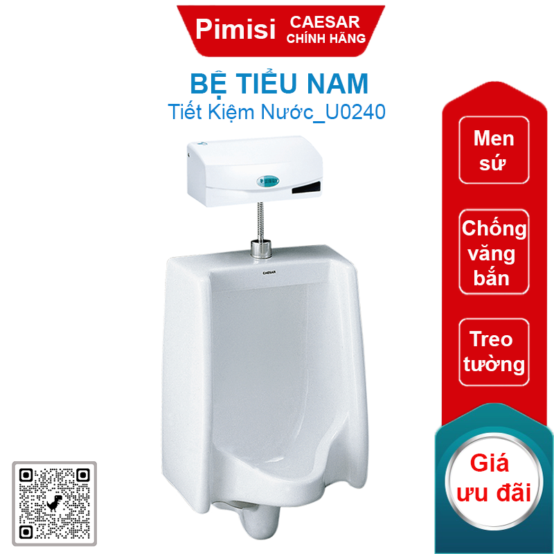 Bệ tiểu nam Caesar U0240 treo tường
