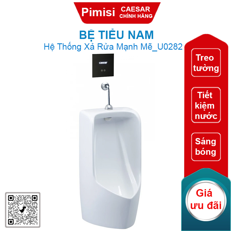 Bệ tiểu nam Caesar U0282 treo tường