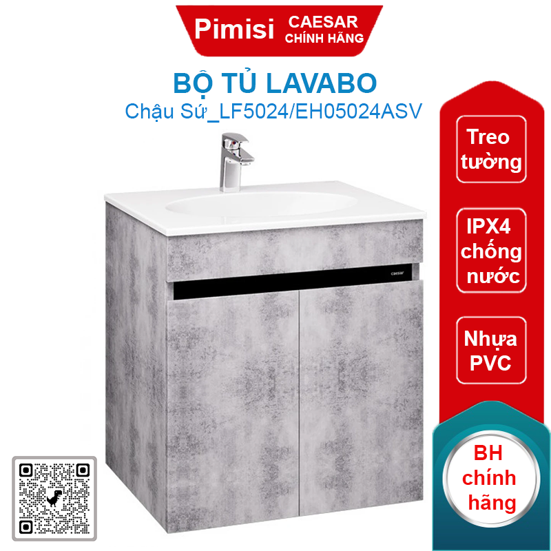 Bộ tủ lavabo Caesar LF5024/EH05024ASV liền bàn
