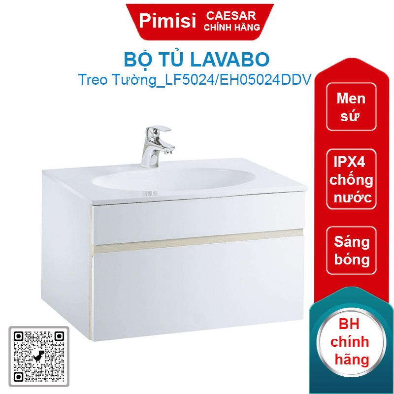 Bộ tủ lavabo Caesar LF5024/EH05024DDV liền bàn