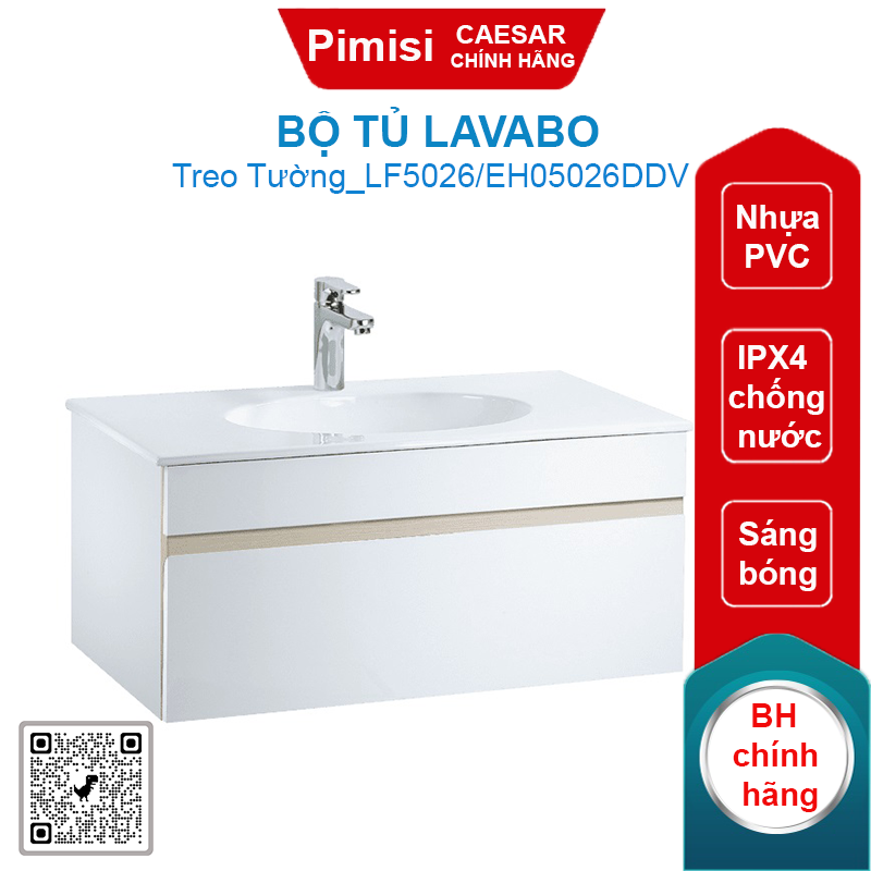 Bộ tủ lavabo Caesar LF5026/EH05026DDV liền bàn