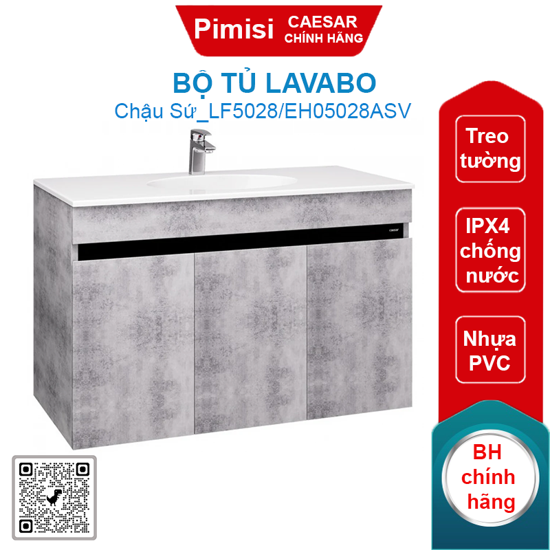 Bộ tủ lavabo Caesar LF5028/EH05028ASV liền bàn