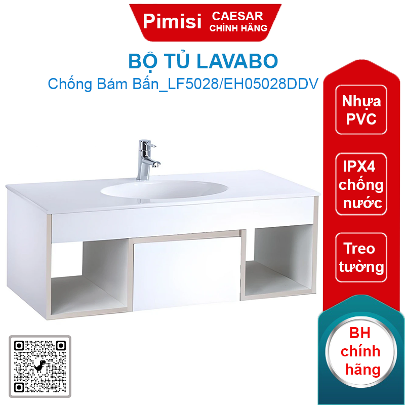 Bộ tủ lavabo Caesar LF5028/EH05028DDV liền bàn