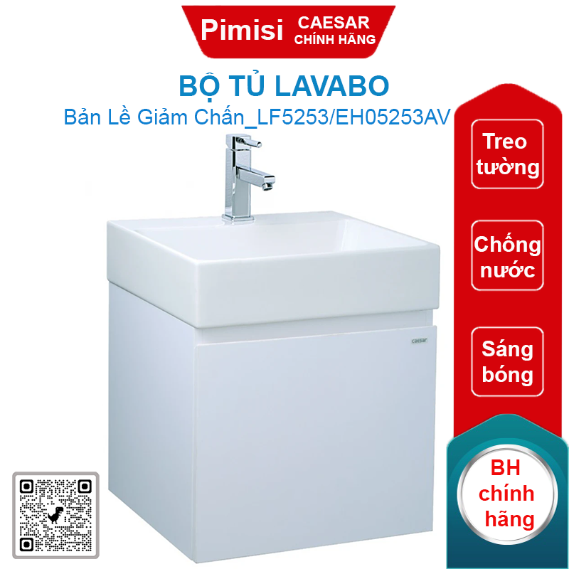 Bộ tủ lavabo Caesar LF5253/EH05253AV liền bàn