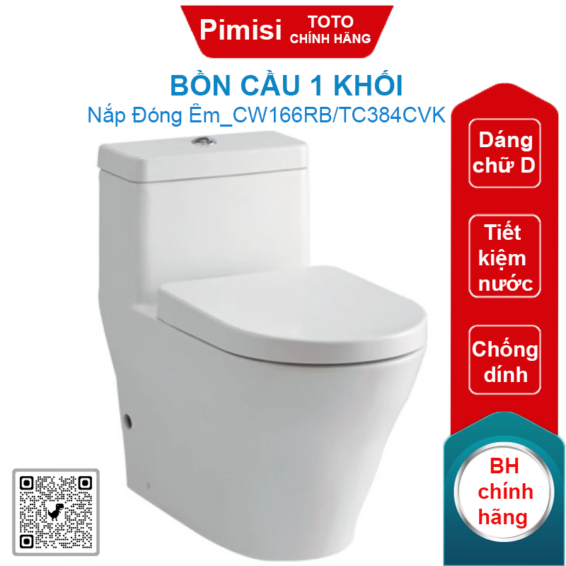 Bồn Cầu 1 Khối TOTO CW166RB/TC384CVK
