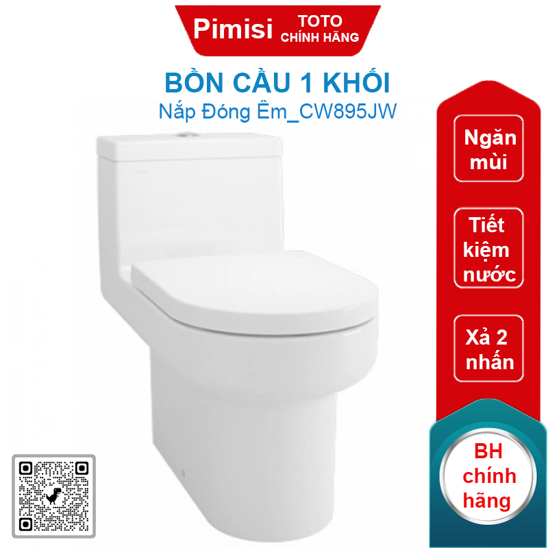 Bồn Cầu 1 Khối TOTO CW895JW