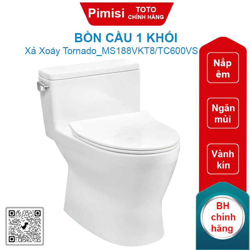 Bồn Cầu 1 Khối TOTO MS188VKT8/TC600VS