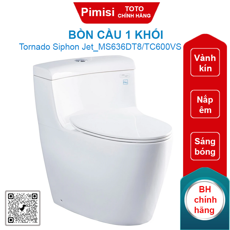 Bồn Cầu 1 Khối TOTO MS636DT8/TC600VS