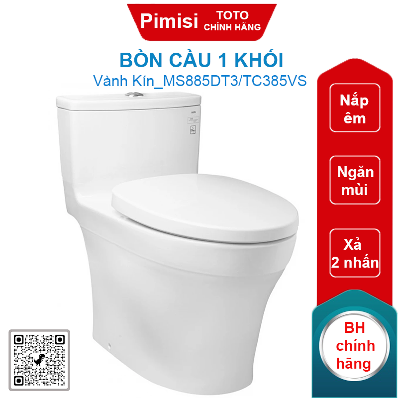 Bồn Cầu 1 Khối TOTO MS885DT3/TC385VS