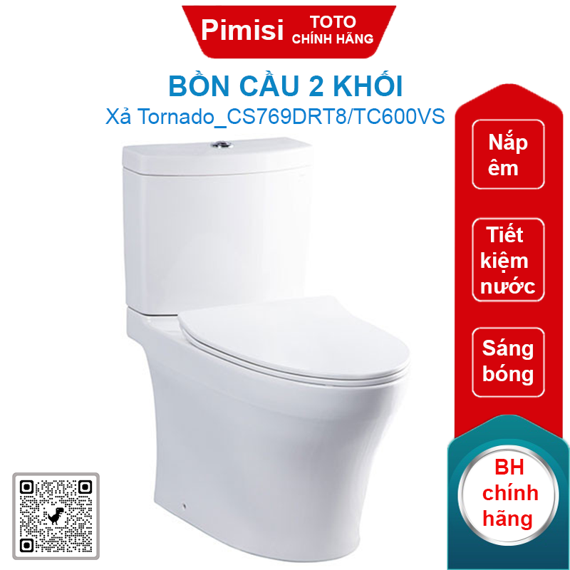 Bồn cầu 2 Khối TOTO CS769DRT8/TC600VS