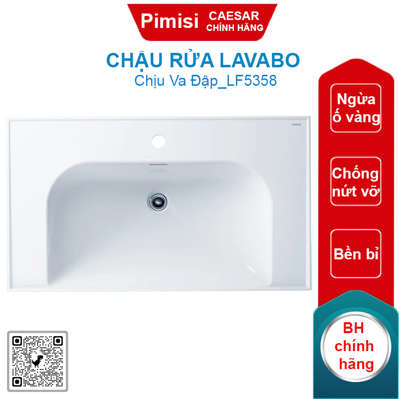 Chậu rửa lavabo Caesar LF5358 dương vành