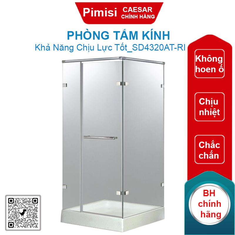 Phòng tắm kính Caesar SD4320AT-RI góc