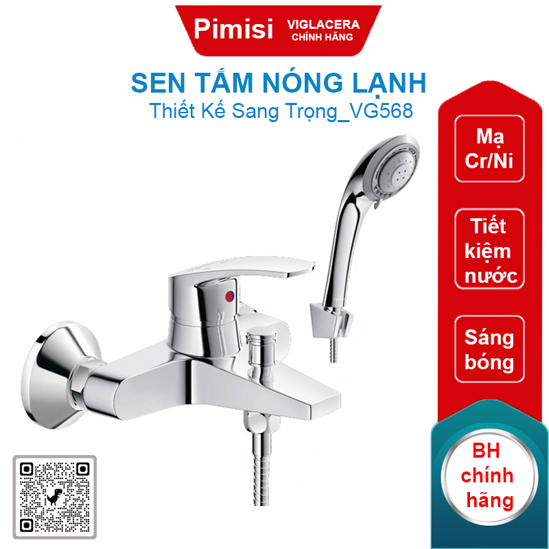 Sen tắm nóng lạnh Viglacera VG568 mạ Cr/Ni sáng bóng