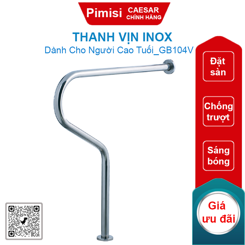 Thanh vịn Inox CAESAR GB104V cho người già