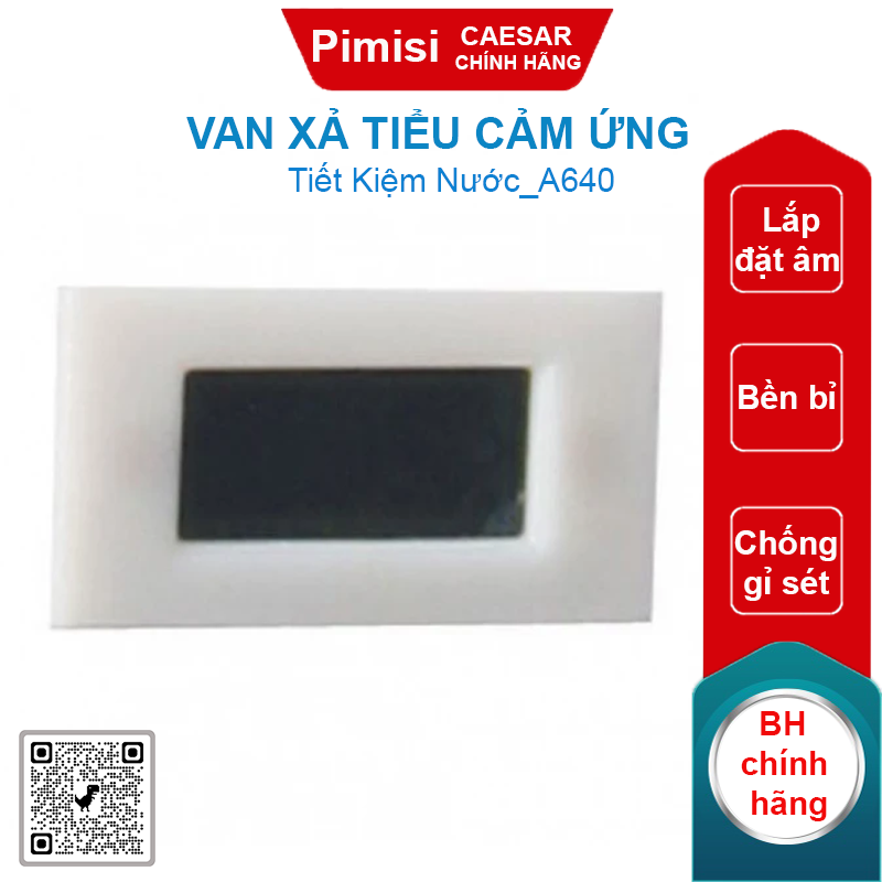 Van xả tiểu cảm ứng Caesar A640 lắp đặt âm trong bồn tiểu nam