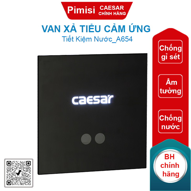 Van xả tiểu cảm ứng Caesar A654 âm tường cho tiểu nam