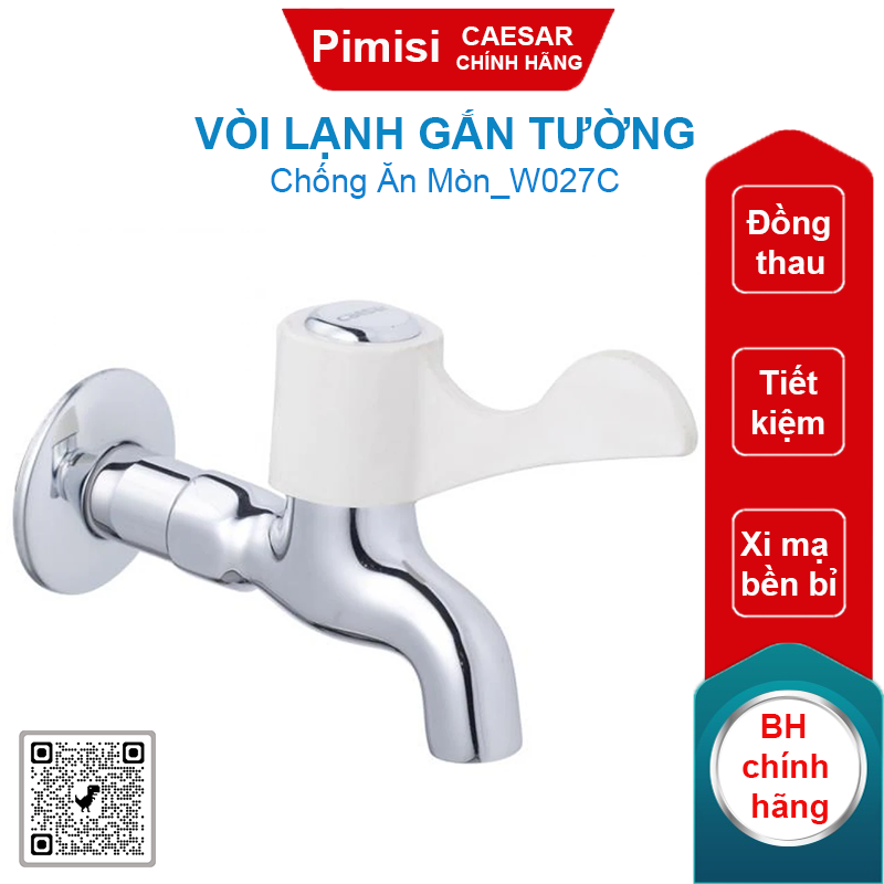 Vòi lạnh gắn tường Caesar W027C