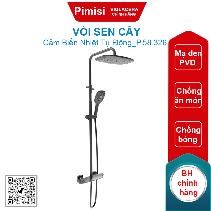 Vòi sen cây Viglacera P.58.326 platinum nhiệt độ