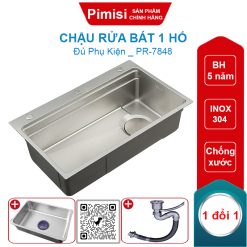 Chậu rửa bát 1 hố Pimisi PR-7848 inox 304