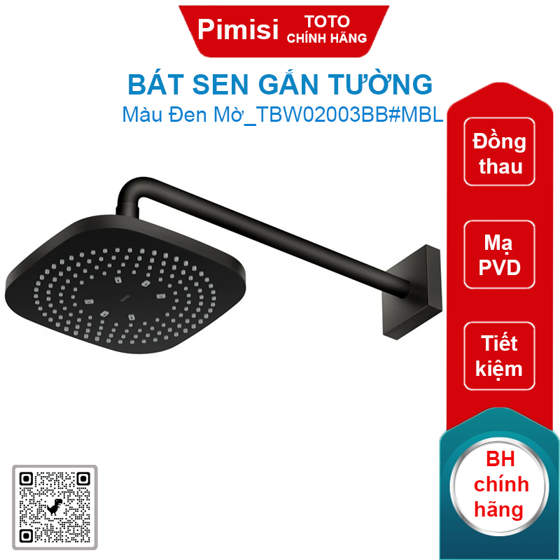Bát sen gắn tường TOTO TBW02003BB#MBL màu đen mờ