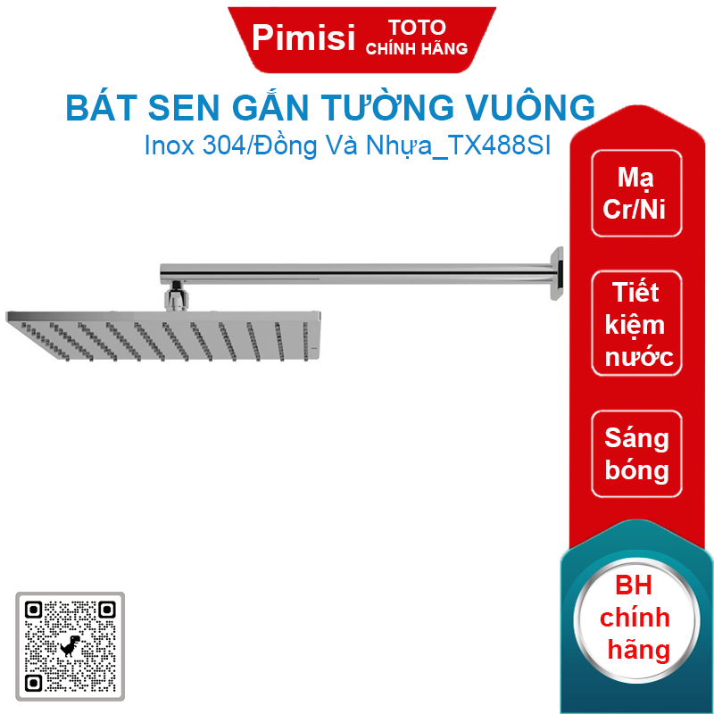 Bát sen gắn tường TOTO TX488SI vuông 300mm