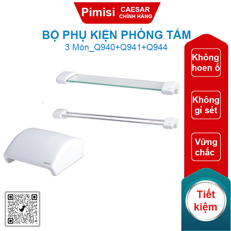 Bộ phụ kiện Caesar Q940+Q941+Q944 phòng tắm 3 món