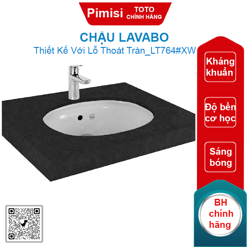 Chậu lavabo TOTO LT764#XW âm bàn