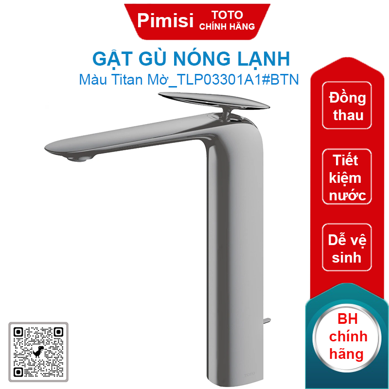 Gật gù nóng lạnh TOTO TLP03301A1#BTN cổ cao titan mờ