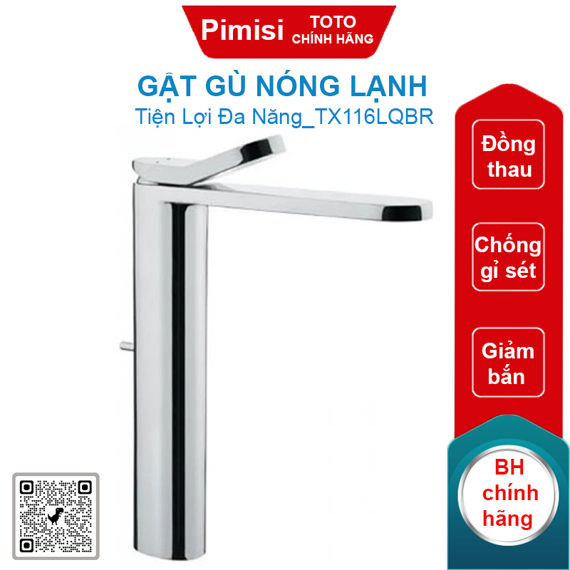 Gật gù nóng lạnh TOTO TX116LQBR cổ cao