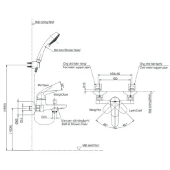 Alternative view of Củ sen tắm TOTO TBS03302V nóng lạnh
