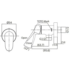 Alternative view of Củ sen tắm TOTO TBS04101RV lạnh