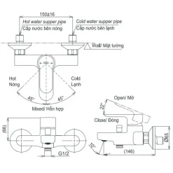 Alternative view of Củ sen tắm TOTO TBS06302V nóng lạnh