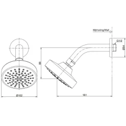 Alternative view of Bát sen gắn tường TOTO TBW01012B nhựa ABS