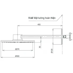 Alternative view of Bát sen gắn tường TOTO TBW07004A/TBN01002B tròn 300mm