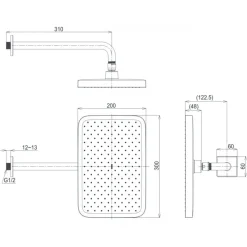 Alternative view of Bát sen gắn tường TOTO TBW10020V 300x200mm