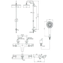 Alternative view of Bộ sen cây TOTO TBV09400V/TBW13040V/TBW09010V nhiệt độ Nhật