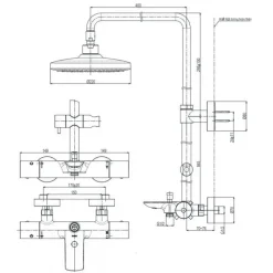 Alternative view of Vòi sen cây TOTO TBW01401AA/TBW01010A nhiệt độ