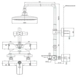Alternative view of Vòi sen cây TOTO TBW01401AA/TBW02005V nhiệt độ