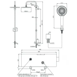 Alternative view of Vòi sen cây TOTO TBV10400V/TBW13020V/TBW09010V phím bấm
