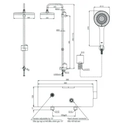 Alternative view of Bộ sen cây TOTO TBV10400V/TBW13040V/TBW09010V nhiệt độ phím bấm