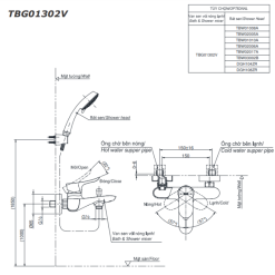 Alternative view of Sen cây TOTO TBG01302VA/DGH108ZR/TBW01002BA nóng lạnh