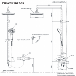 Alternative view of Sen cây TOTO TBS03302V/TBW03002B/TBW01001BA nóng lạnh