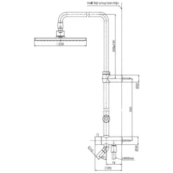 Alternative view of Thân sen cây TOTO TBW08006A bát vuông 250mm