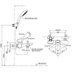 Alternative view of Vòi sen tắm TOTO TBG01302VA/DGH104ZR nóng lạnh